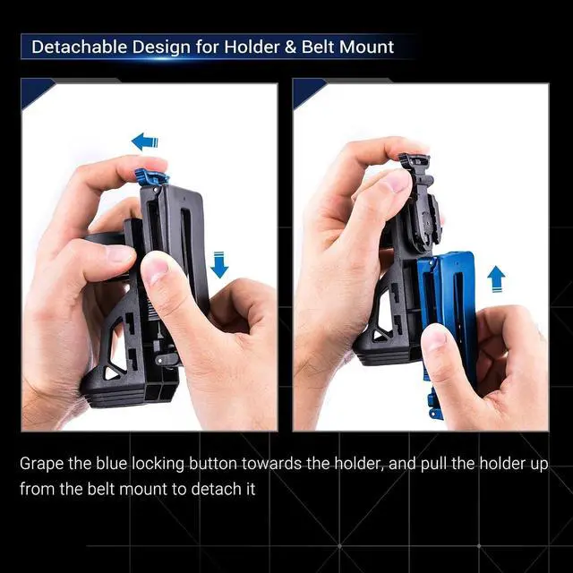 Alt view image 4 of 6 - NEXTORCH V51 Tactical Flashlight Holster with Lever Side Lock System