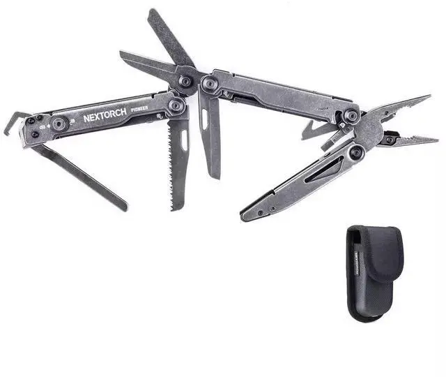 Main image of NEXTORCH PIONEER 14-IN-1 Multi-tools Full-Size,Versatile Multi-tool Set with Scissors Needle Nose Pliers Pocket Clip Multi-tool (STONE WASHED FINISH)
