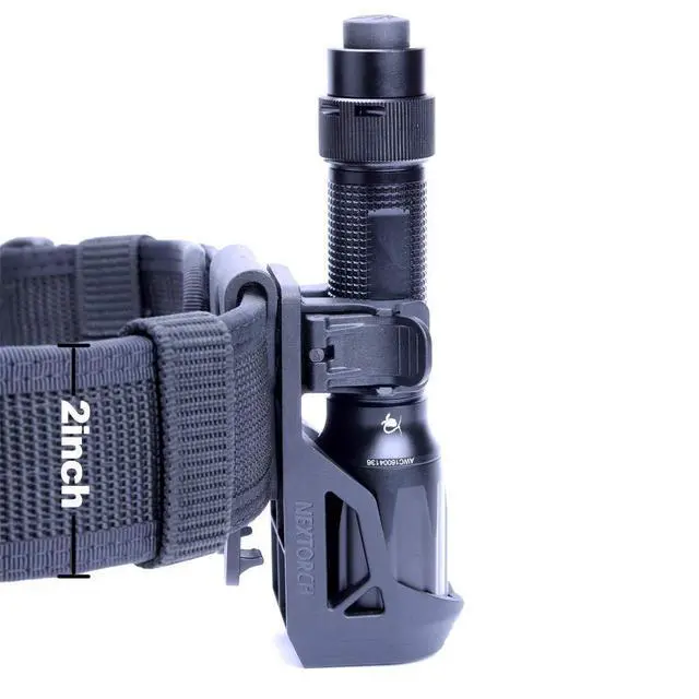 Alt view image 4 of 6 - Nextorch V5 Tactical Flashlight Holster with Lever Side Lock System Only for 1"-1.25" Diameter Flashlight Holster Head Diameter 0.78"-1.18" Bottom Diameter 1.18")