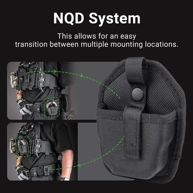 Alt view image 7 of 7 - NEXTORCH V12 V22 Handcuff Holder Heavy Duty Nylon Handcuff Case with Clip, Holster Belts Clamp Chain & Hinged Hand Cuff Pouch for Vest