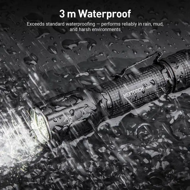 Alt view image 4 of 7 - NEXTORCH TA30D Flashlight Rechargeable 2200 Lumen EDC with Ring | High Lumens Bright Pocket EDC Waterproof Flashlight for Outdoor Camping