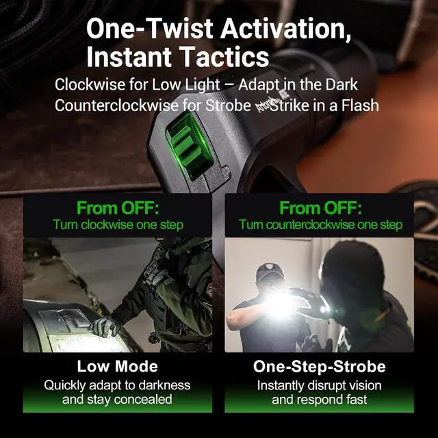 Alt view image 7 of 7 - NEXTORCH ARTORCH 1600 Lumen Tactical Flashlight 300m Long-Range LED Torch | Compact EDC Rechargeable Light with Integrated Ring, IP68 Waterproof, Roller Switch with Strobe for Outdoor, Camping, Hiking