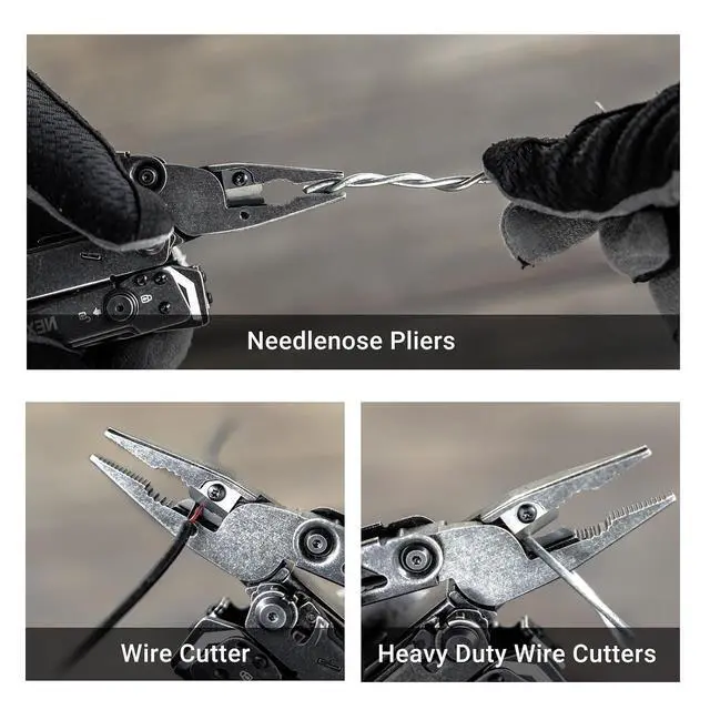 Alt view image 5 of 7 - PIONEER 14-IN-1 Multi-tools Heavy Duty Multi tool Set with Scissor Needle Nose Pliers Trauma Shears Pocket Clip Multi-tool