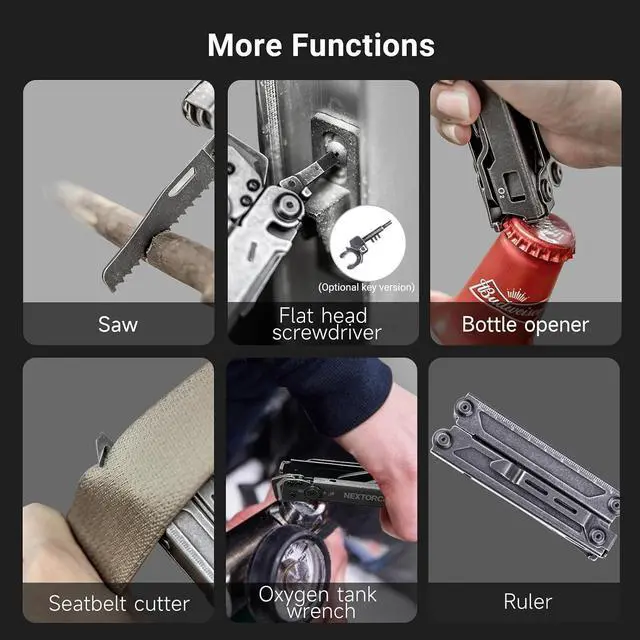 Alt view image 7 of 7 - PIONEER 14-IN-1 Multi-tools Heavy Duty Multi tool Set with Scissor Needle Nose Pliers Trauma Shears Pocket Clip Multi-tool