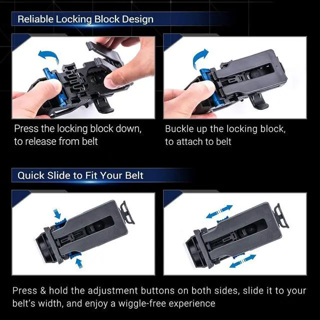 Alt view image 5 of 6 - NEXTORCH V51 Tactical Flashlight Holster with Lever Side Lock System