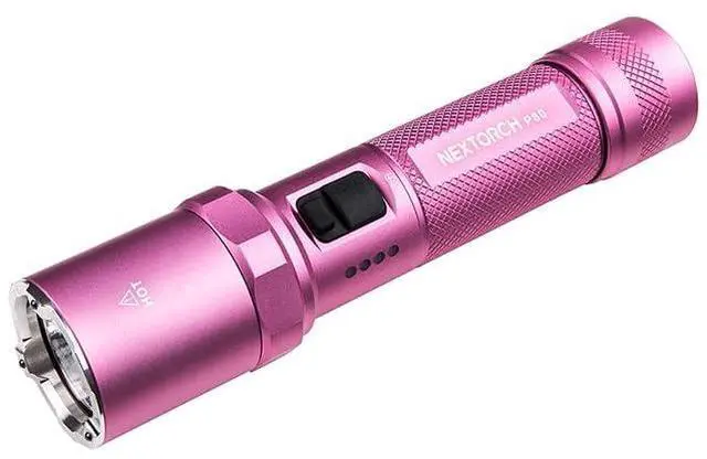 Main image of NEXTORCH P80 2100lm Rechargeable Flashlight Pink | High Lumens Flashlight Waterproof EDC, Hurricane Power Outage Flashlight for Camping, Outdoor, Home Use, Night Dog Walking