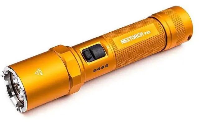 Main image of NEXTORCH P80 2100lm Rechargeable Flashlight Orange EDC | High Lumens Flashlight Waterproof Flashlight for Camping, Outdoor, Home Use, Hiking, Hurricane Power Outage