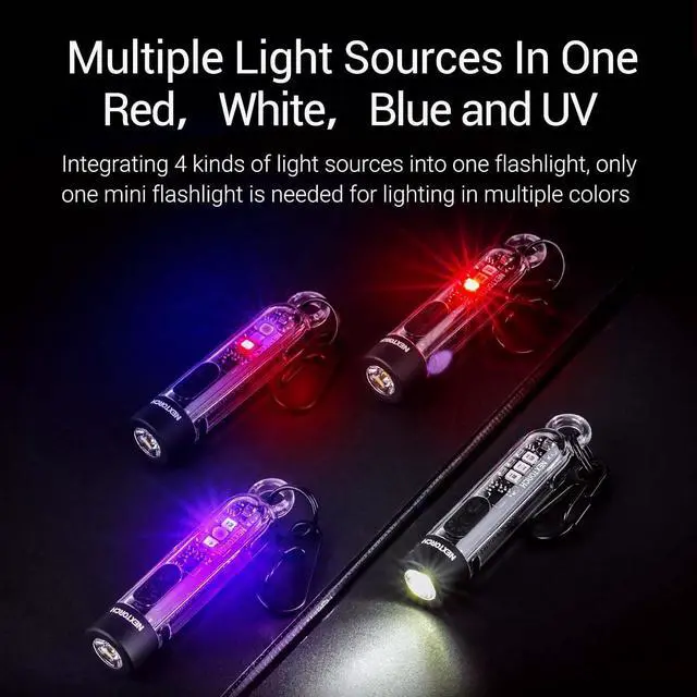 Alt view image 4 of 7 - NEXTORCH K40 Multi-Light Source Keychain Flashlight