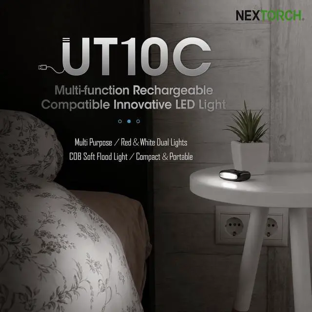 Alt view image 2 of 7 - NEXTORCH UT10C Multi-Functional Clip Light & Headlamp USB-C Rechargeable | 170 Lumens Portable LED Light & Red Light, Ultra-Lightweight Utility Light for Cap, Bike, Camping, Dog Walking, Auto Repair