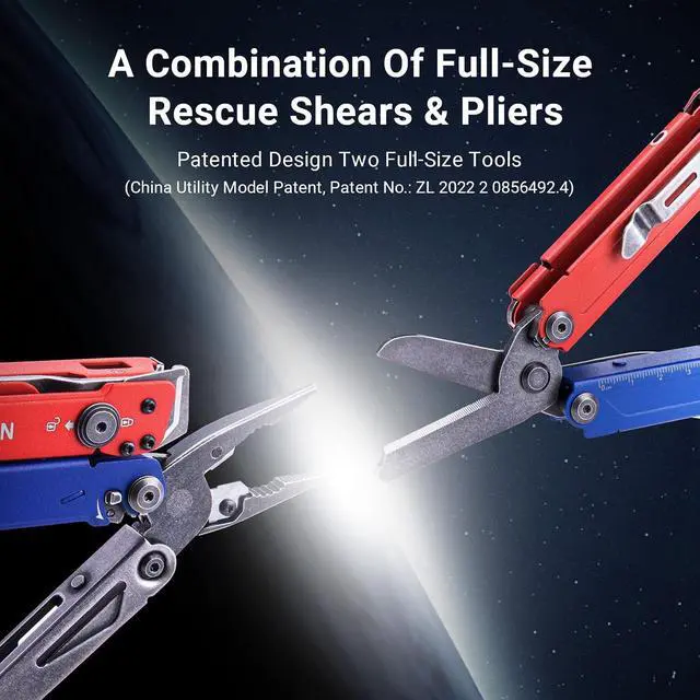 Alt view image 3 of 7 - NEXTORCH PIONEER MT20 15-IN-1 Multi-tools Full-Size,Versatile Multi-tool Set with Scissors Needle Nose Pliers Pocket Clip Multi-tool