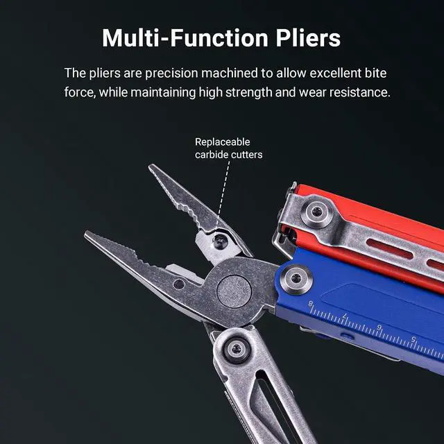 Alt view image 7 of 7 - NEXTORCH PIONEER MT20 15-IN-1 Multi-tools Full-Size,Versatile Multi-tool Set with Scissors Needle Nose Pliers Pocket Clip Multi-tool