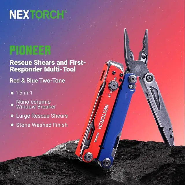 Alt view image 2 of 7 - NEXTORCH PIONEER MT20 15-IN-1 Multi-tools Full-Size,Versatile Multi-tool Set with Scissors Needle Nose Pliers Pocket Clip Multi-tool