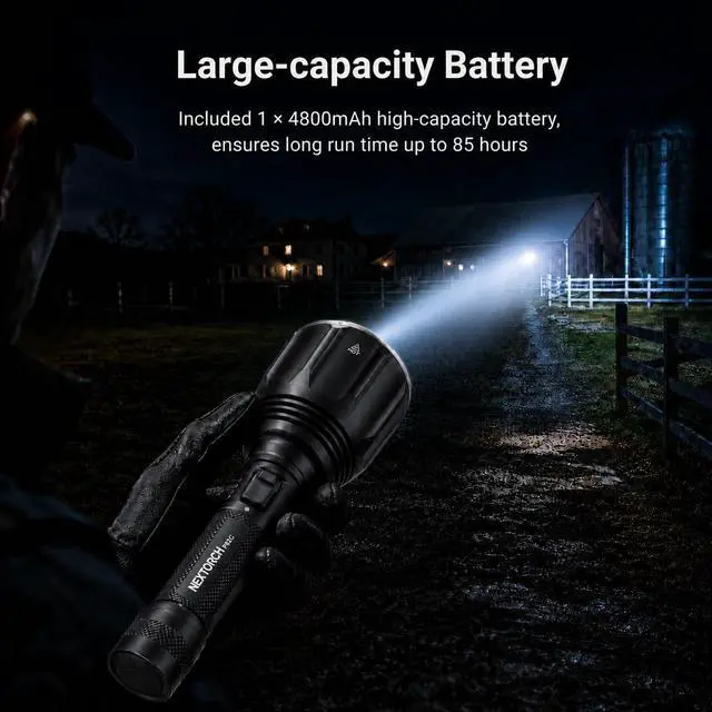 Alt view image 7 of 7 - NEXTORCH P82C 1100 Meters Long Range Tactical Flashlight 2200 High Lumens | LED Handheld Torch Ultra Bright, Searchlight with USB-C Rechargeable for Duty Patrol, Outdoor, Camping, Pathfinding