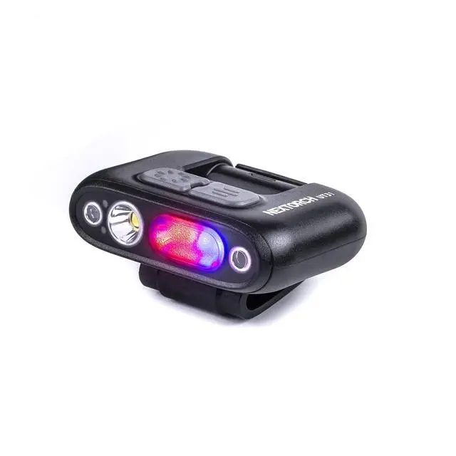 Alt view image 2 of 7 - NEXTORCH UT31 Portable Clip-On LED Red Blue Signal Light USB Rechargeable | Mini Shoulder Signal Lamp for Cycling, Night Running, Outdoor, Traffic Guidance, Work Daily Use