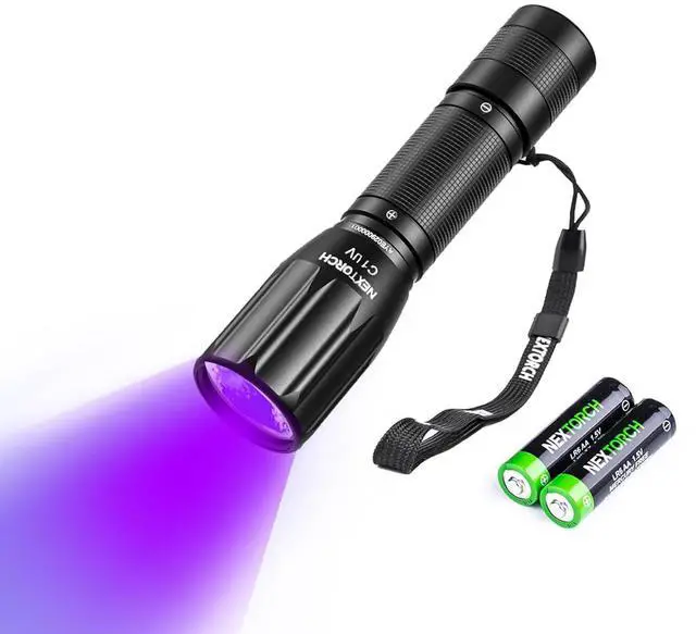 Main image of NEXTORCH C1UV 365nm UV Light Led Blacklight Flashlights Resin Curing Light | Pocket-Size UV Detector Ultraviolet LED Torch for Pets Urine and Find Stains on Carpet, Rugs 3D Printed Light