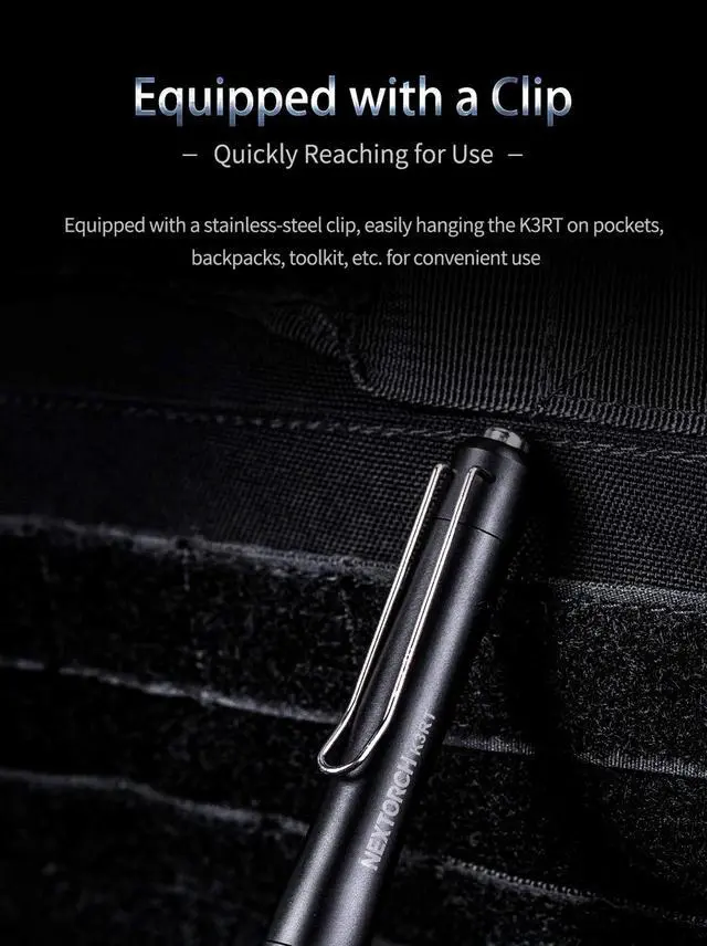 Alt view image 5 of 7 - NEXTORCH 330 Lumens Rechargeable USB LED Penlight Pocket-Size Compact Mini Torch