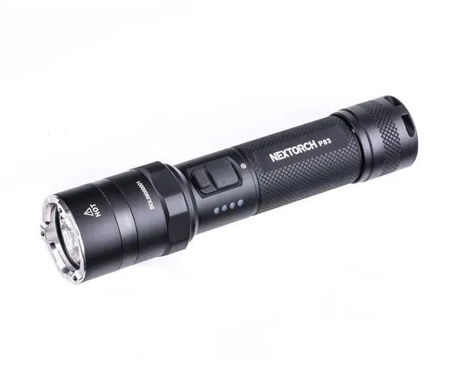 Main image of NEXTORCH P83 Police Tactical Flashlight 2100 Lumens LED Rechargeable 380m | 380 Meter White with Red & Blue Warning Signal Light, USB-C Charging, 3400mAh Battery for Outdoor, Patrol, Camping, Duty