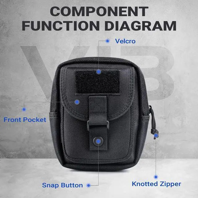 Alt view image 3 of 7 - NEXTORCH Pouch Multipurpose Waist Bag Holster Waist Belt Bag with Zipper