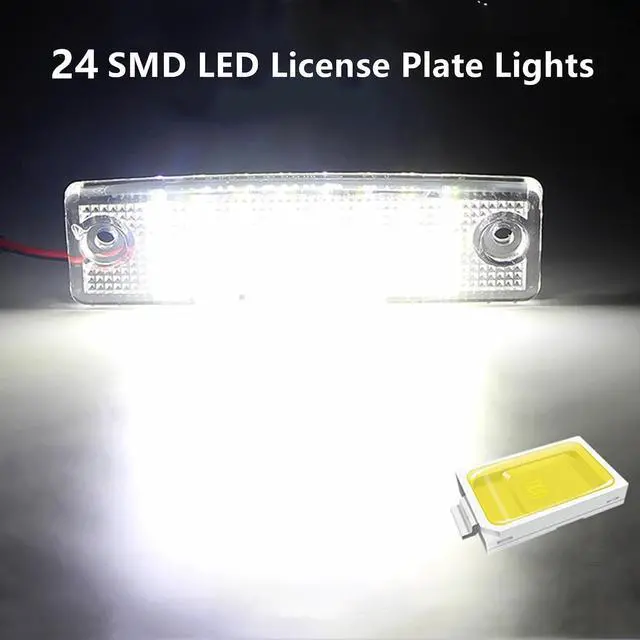 Alt view image 2 of 7 - Yankok LED License Plate Lights Compatible with Toyota 4Runner 1996-2024 Sequoia 2008-2022 6000K Xenon White 24-SMD Tag Lamps Assembly