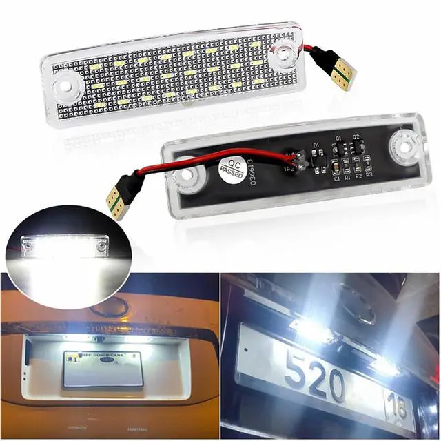Alt view image 6 of 7 - Yankok LED License Plate Lights Compatible with Toyota 4Runner 1996-2024 Sequoia 2008-2022 6000K Xenon White 24-SMD Tag Lamps Assembly