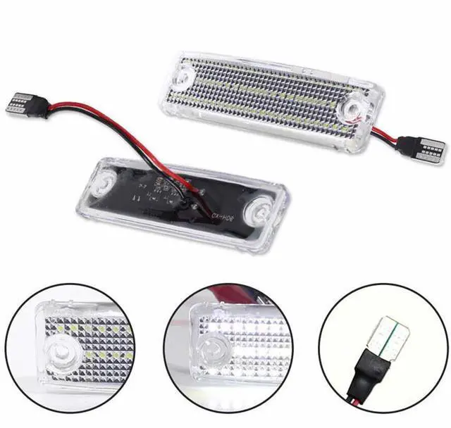 Alt view image 5 of 7 - Yankok LED License Plate Lights Compatible with Toyota 4Runner 1996-2024 Sequoia 2008-2022 6000K Xenon White 24-SMD Tag Lamps Assembly