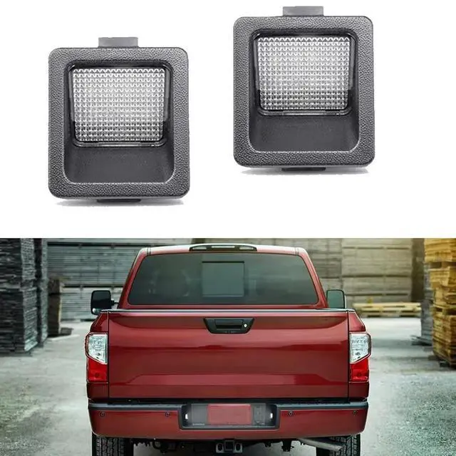 Alt view image 4 of 7 - Yankok LED License Plate Lights Compatible with Nissan Titan 2016UP 2nd Gen A61 Frontier 2022-UP 3rd Gen D41 6000K Xenon White Error Free Tag Lights
