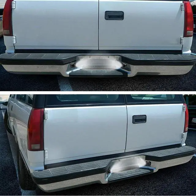 Alt view image 5 of 7 - Yankok LED License Plate Lights Compatible with Chevy Blazer S10 C1500 K1500 Silverado Suburban Tahoe GMC Yukon Sonoma 1988-1999 Black Housing