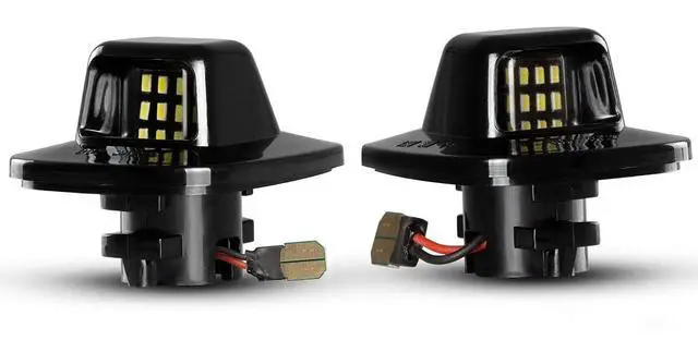 Alt view image 7 of 7 - Yankok LED License Plate Lights Compatible with Chevy Blazer S10 C1500 K1500 Silverado Suburban Tahoe GMC Yukon Sonoma 1988-1999 Black Housing