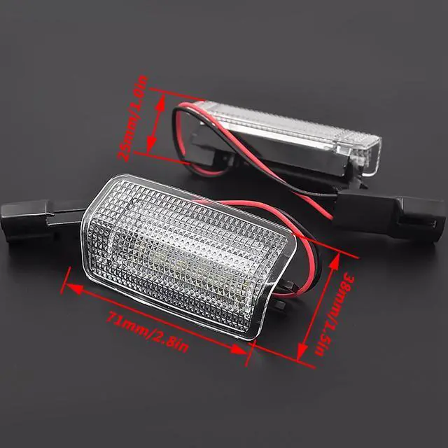 Alt view image 5 of 7 - Yankok LED Door Courtesy Lights White Red for TYT Camry Avalon Highlander Sienna Tundra Sequoia Prius 86 Scion FR-S Subie BRZ Lexs IS ES GS GX LX LS RC RX
