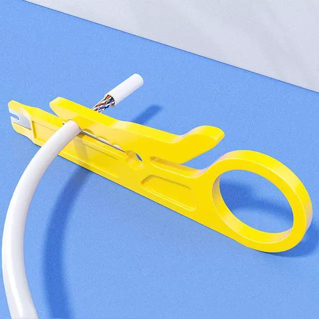 Alt view image 3 of 7 - Yankok Mini Stripper/Cutter/Punch Down Tool 5 Pcs Yellow Strip Cut and Punch Down for UTP STP FTP Cables, Network and Telephone Cable, Ethernet Patch Panel Block and 10-30 AWG Gauge Wires