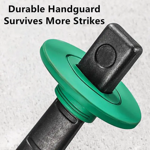 Alt view image 4 of 7 - Yankok 8in. Flat Chisel with Hand Guard Green, 0.75in. Cut 7.87in. Handle Chrome Vanadium Alloy Steel, Flat-oval Shape Heavy Duty for Brick Masonry Concrete Hardwood