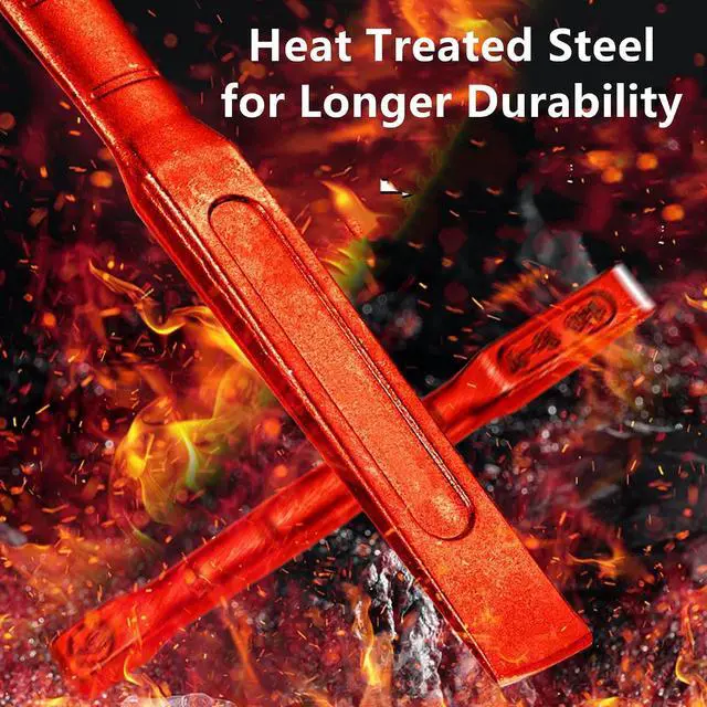 Alt view image 5 of 7 - Yankok 8in. Flat Chisel with Hand Guard Green, 0.75in. Cut 7.87in. Handle Chrome Vanadium Alloy Steel, Flat-oval Shape Heavy Duty for Brick Masonry Concrete Hardwood