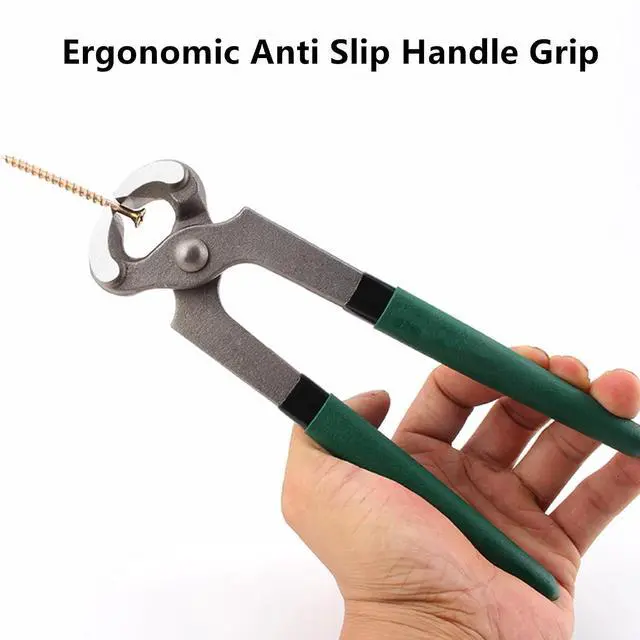 Alt view image 7 of 7 - Yankok 6" Nail Puller Tool, 0.71in. Jaw Clearance Green Handle Grip, Nails Screws Trims Wires, and Staples Leverage Pliers Pincer, Labor-Saving, High Hardness, Durability and Rusting