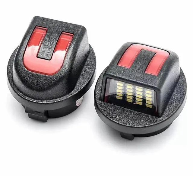 Alt view image 3 of 7 - Yankok LED License Plate Lights for Ford F150 F250 F350 F450 F550 SuperDuty Ranger and Expedition Excursion Explore Bronco 6000K 24 SMD ULED Tag Lamp Assembly
