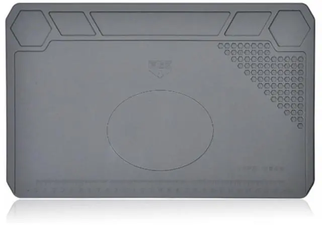 Main image of Yankok TE-615 Anti-Static Mat Gray 13.78 x 8.66in. Heat Insulation 450/842 Mobile Phone Soldering Work Repair Silicone Pad, Non Magnetic