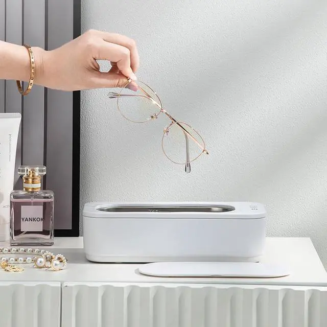 Alt view image 2 of 7 - Yankok Ultrasonic Jewelry Cleaner 47000Hz High-Frequency Vibration with Two Mode Adjustment DC12V 18W 301ml-500ml 304 Stainless Steel Portable Sonic Clean Machine