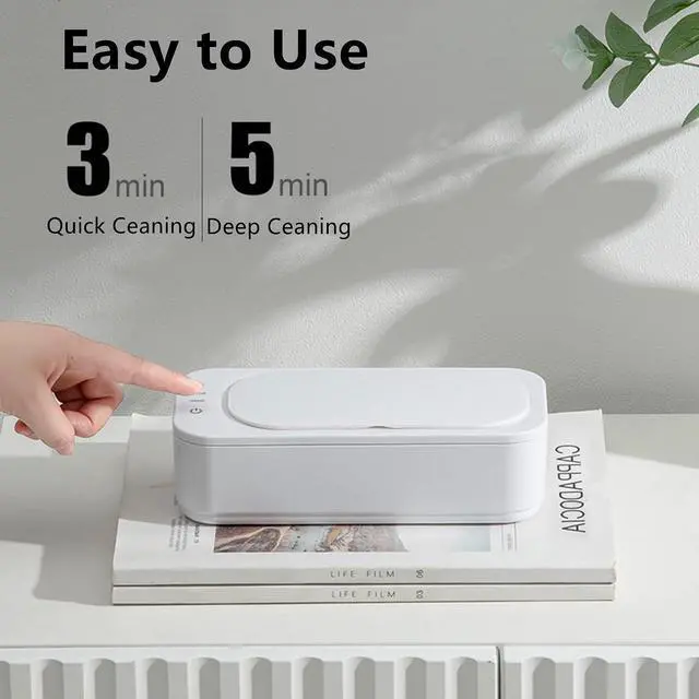 Alt view image 4 of 7 - Yankok Ultrasonic Jewelry Cleaner 47000Hz High-Frequency Vibration with Two Mode Adjustment DC12V 18W 301ml-500ml 304 Stainless Steel Portable Sonic Clean Machine