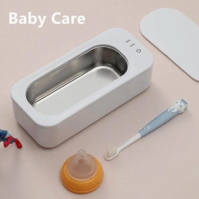 Alt view image 5 of 7 - Yankok Ultrasonic Jewelry Cleaner 47000Hz High-Frequency Vibration with Two Mode Adjustment DC12V 18W 301ml-500ml 304 Stainless Steel Portable Sonic Clean Machine