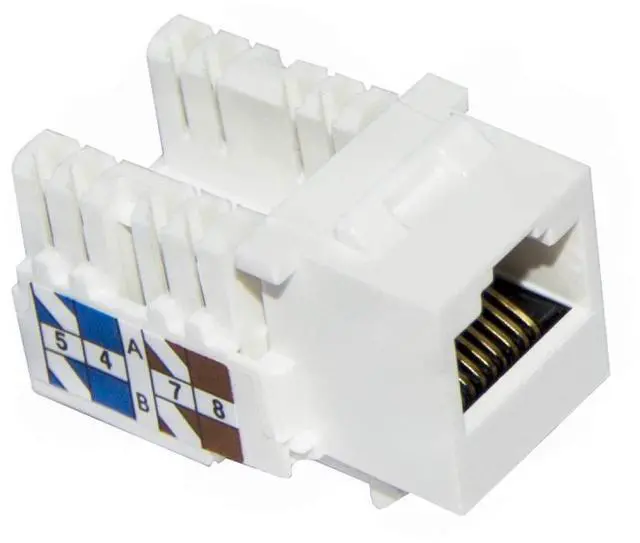 Alt view image 5 of 7 - Yankok CAT6 RJ45 Keystone Jack 5 Pack 90 Degree Punch Down, Female Connectors UL Listed, Supports 110/Krone Dual-Type Termination 23/24 AWG Ethernet Cables, Transparent Cap