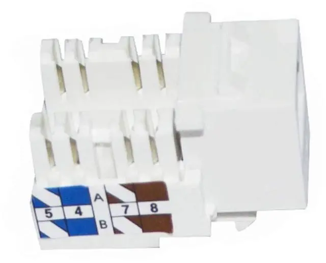 Alt view image 6 of 7 - Yankok CAT6 RJ45 Keystone Jack 5 Pack 90 Degree Punch Down, Female Connectors UL Listed, Supports 110/Krone Dual-Type Termination 23/24 AWG Ethernet Cables, Transparent Cap