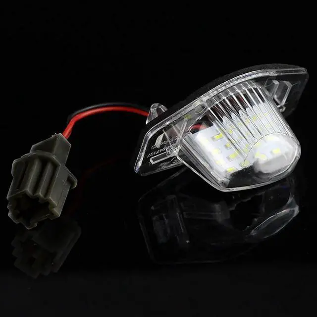 Alt view image 5 of 7 - Yankok LED License Plate Lights for Honda CR-V Civic Accord Crosstour HR-V Odyssey Insight Element FR-V Jazz Element Fit and Stream 18-SMD 6500K 3W Xenon White Tag Lamp Replacement