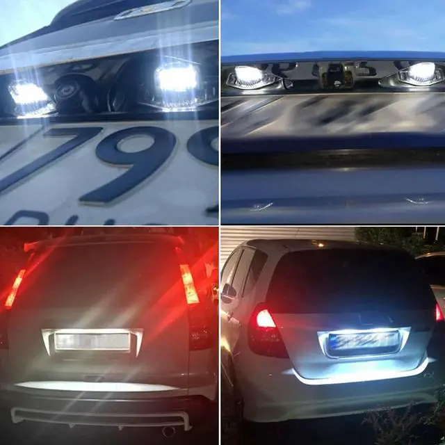 Alt view image 6 of 7 - Yankok LED License Plate Lights for Honda CR-V Civic Accord Crosstour HR-V Odyssey Insight Element FR-V Jazz Element Fit and Stream 18-SMD 6500K 3W Xenon White Tag Lamp Replacement