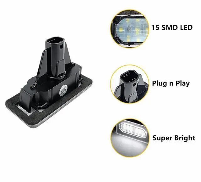 Alt view image 3 of 7 - Yankok LED License Plate Lights Compatible with Toyota Corolla 20142019 11th Gen E170 L LE LE S SE XSE ZRE172 6000K White Tag Lamp Replacement