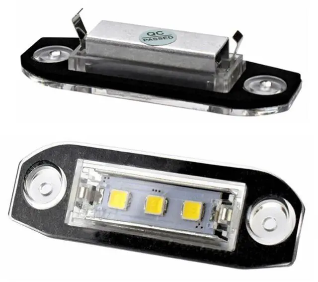 Main image of Yankok LED License Plate Lights Compatible with Volvo C70 S40 S60 S80 V50 V60 V70 XC60 XC70 XC90 3 SMD LED 6500K Xenon White Tag Lamp Replacement