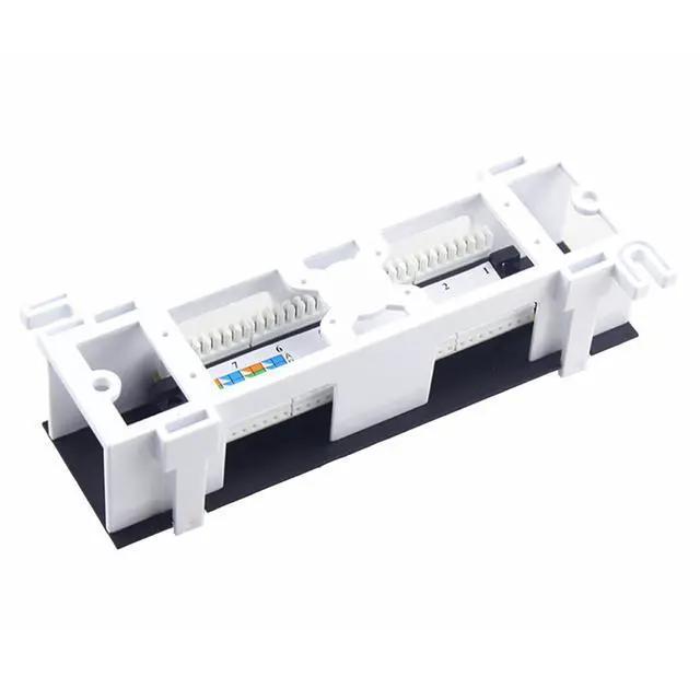 Alt view image 2 of 6 - Yankok [CAT6 8 Port Patch Panel Unshielded with Coded T568A/B Wiring for RJ45 Network Cables Rack/Wall Mount 1U (Come with Bracket & Mini Punch Down Tool)