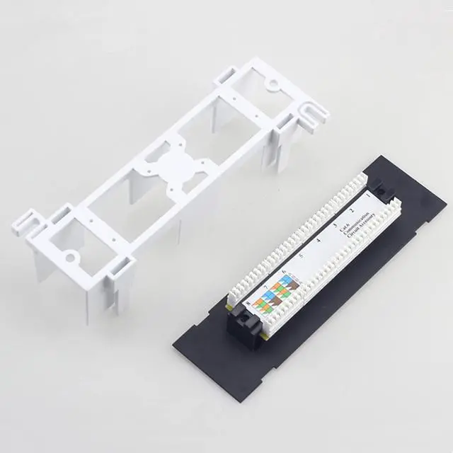 Alt view image 3 of 6 - Yankok [CAT6 8 Port Patch Panel Unshielded with Coded T568A/B Wiring for RJ45 Network Cables Rack/Wall Mount 1U (Come with Bracket & Mini Punch Down Tool)