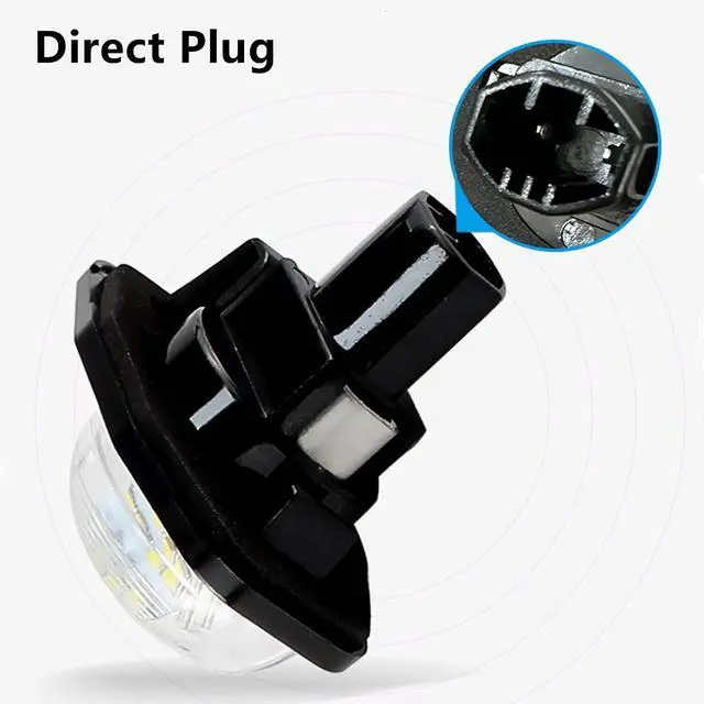 Alt view image 2 of 7 - Yankok LED License Plate Lights Compatible with Toyota Corolla 2009-2013 Sienna 2011-2020 Scion xB 2008-2015 xD 2008-2014 6000K White Tag Lamp Replacement