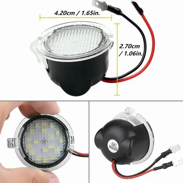 Alt view image 3 of 7 - Yankok LED Side Mirror Puddle Lights 2 Pack Compatible with Ford F150 Explorer Expedition Focus C-Max Escape Edge Flex Fusion Taurus and Lincoln LS MKS MKX MKT Navigator 6000K (Blue)
