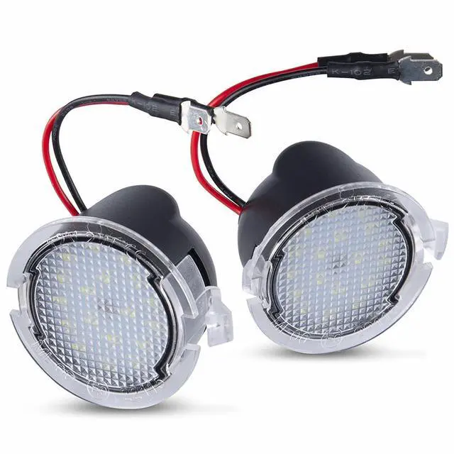Main image of Yankok LED Side Mirror Puddle Lights 2 Pack Compatible with Ford F150 Explorer Expedition Focus C-Max Escape Edge Flex Fusion Taurus and Lincoln LS MKS MKX MKT Navigator 6000K (White)