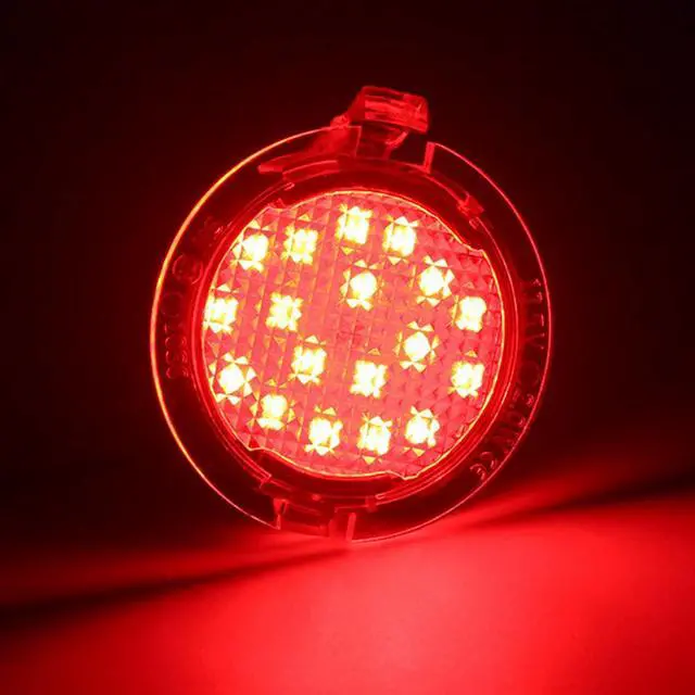 Alt view image 2 of 7 - Yankok LED Side Mirror Puddle Lights 2 Pack Compatible with Ford F150 Explorer Expedition Focus C-Max Escape Edge Flex Fusion Taurus and Lincoln LS MKS MKX MKT Navigator 6000K (Red)
